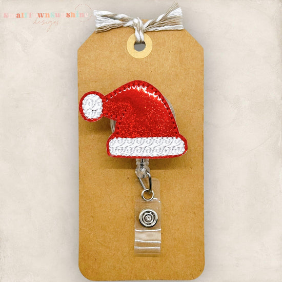 Red Santa Hat Badge Topper