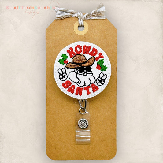 Howdy Santa Badge Topper
