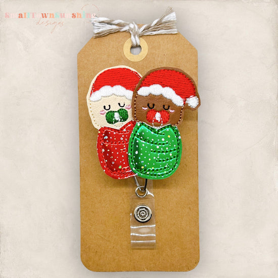Diverse Christmas Babies Badge Topper