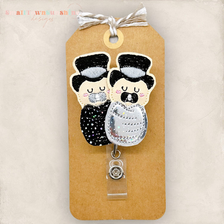 NYE Swaddled Babies Badge Reel, New Year Baby Badge Reel, L&D Nurse Badge, Baby Burrito Lanyard, Nurse Badge Clip, Retractable ID Holder