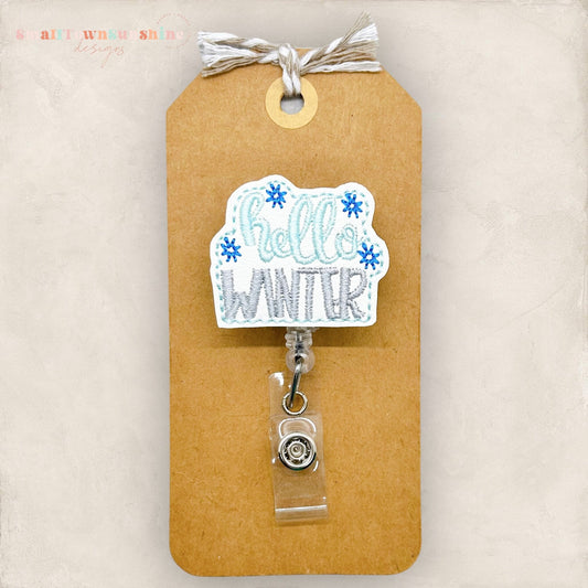 Hello Winter Badge Topper