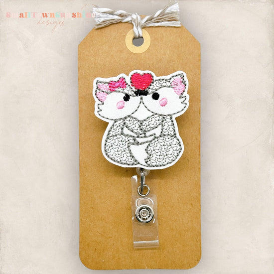 Kissing Foxes Badge Topper