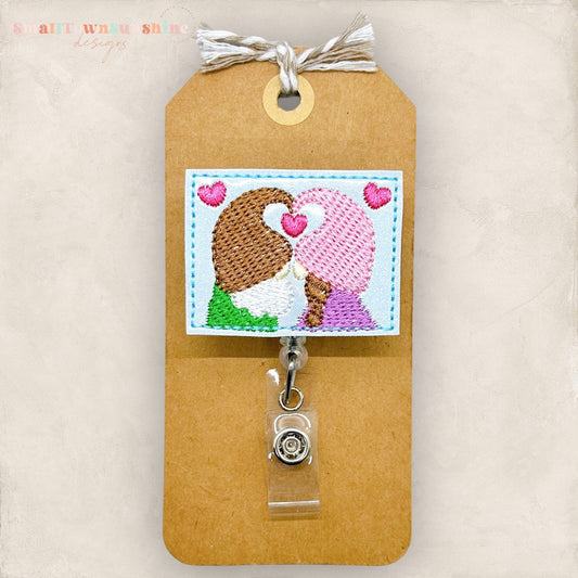 Gnomes in Love Badge Topper