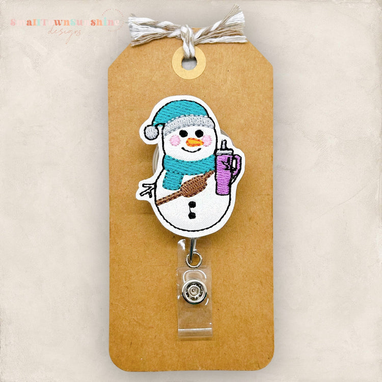 Bougie Tumbler Snowman Badge Topper