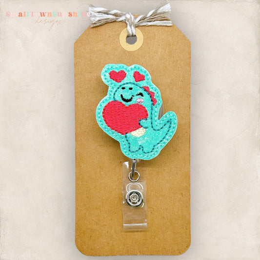 Valentine Dino Badge Topper