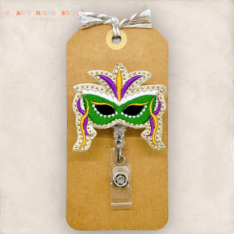Mardi Gras Mask Badge Topper