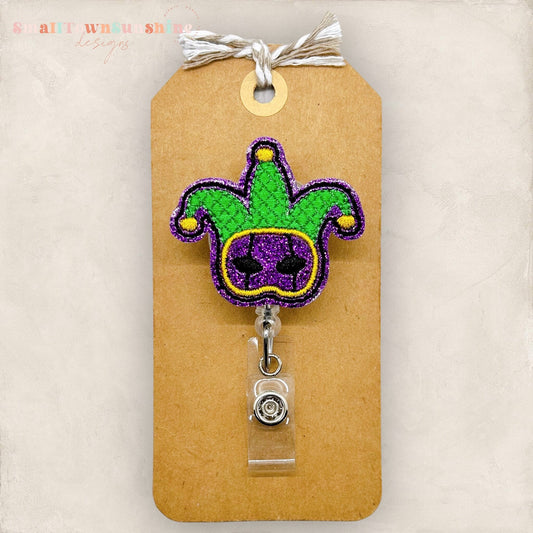 Mardi Gras Jester Badge Topper
