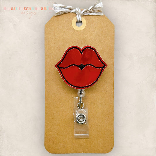 Red Lips Badge Topper
