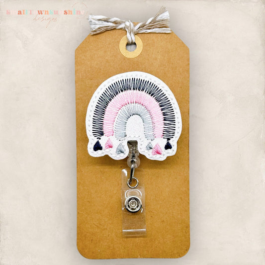 Pastel Sketch Rainbow Badge Topper