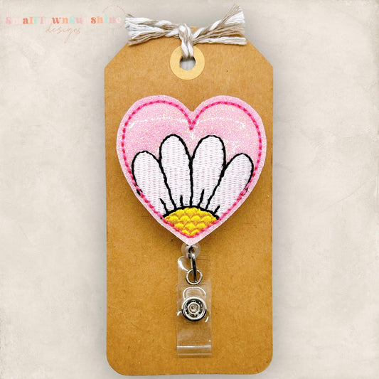 Daisy Heart Badge Topper
