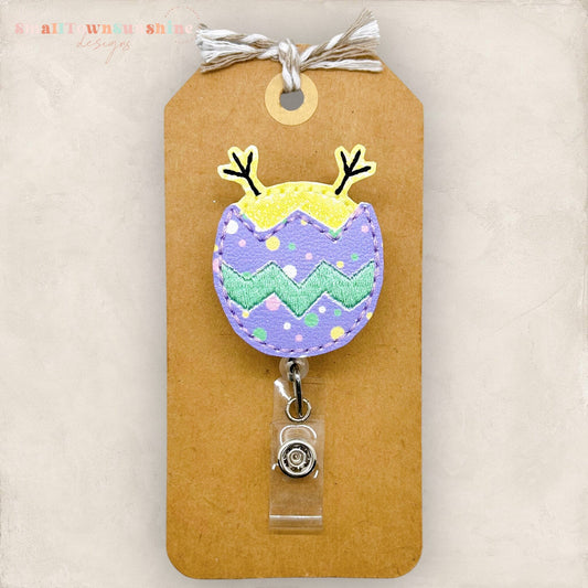Upside Down Chick Egg Badge Reel, Funny Easter Badge Reel, Nurse Badge Clip, Teacher Lanyard, Coworker Gift, Retractable ID Badge Holder