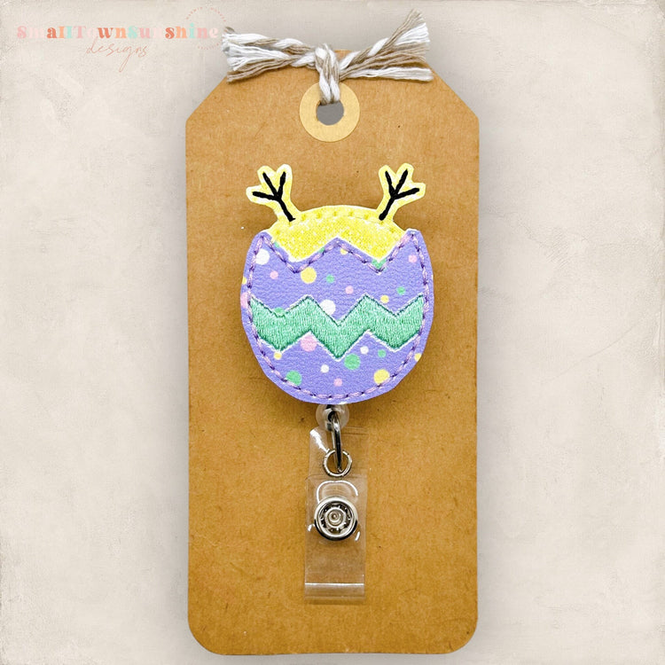 Upside Down Chick Egg Badge Reel, Funny Easter Badge Reel, Nurse Badge Clip, Teacher Lanyard, Coworker Gift, Retractable ID Badge Holder