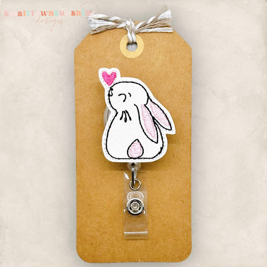 Bunny Kiss Badge Clip