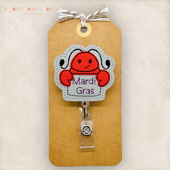 Mardi Gras Crawfish Badge Topper