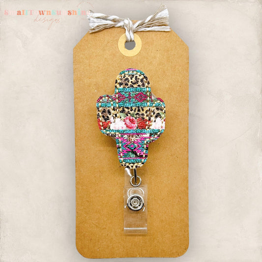 New Mexico Stripes Cactus Badge Topper