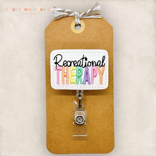 Recreational Therapy Badge Topper