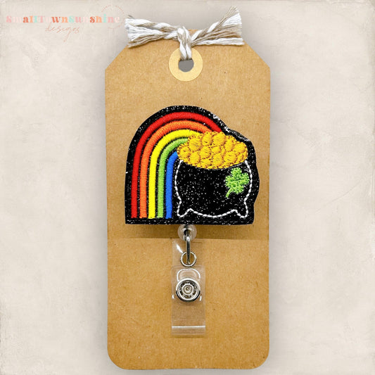 Rainbow Pot of Gold Badge Topper