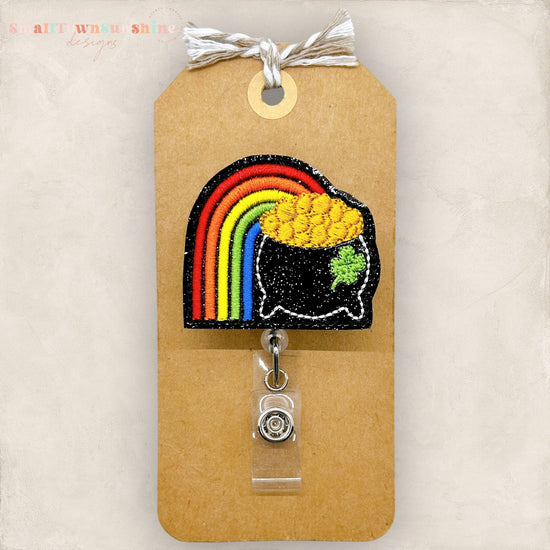 Rainbow Pot of Gold Badge Topper