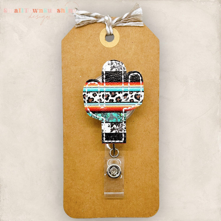 Leopard Striped Cactus Badge Topper