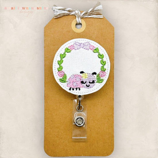 Ladybug Wreath Badge Topper