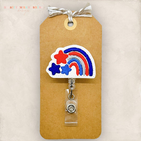 Patriotic Rainbow Badge Topper