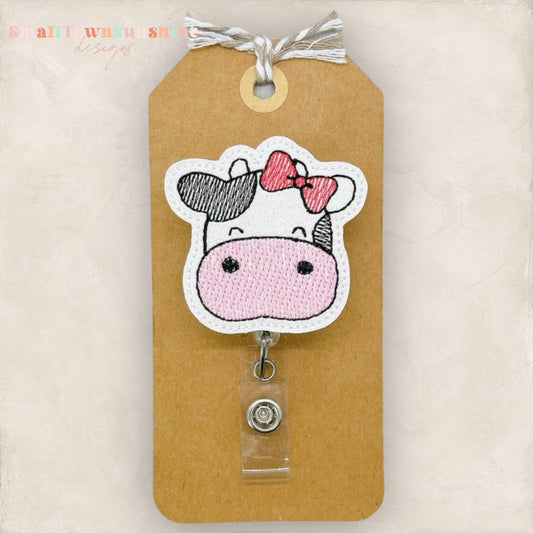 Pretty Cow Badge Topper
