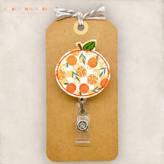 Checkered Orange Badge Topper