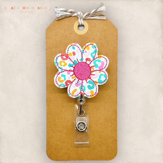 Leopard Daisy Badge Topper