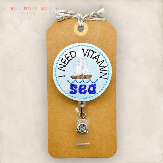 I Need Vitamin Sea Badge Topper
