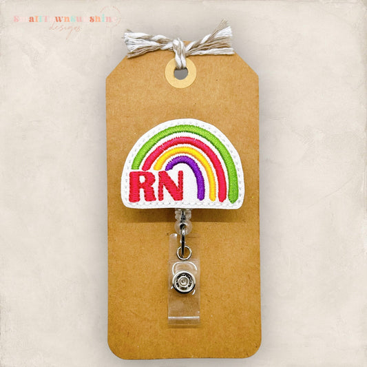 RN Rainbow Badge Topper