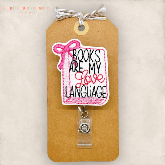 Books Are My Love Language Badge Topper