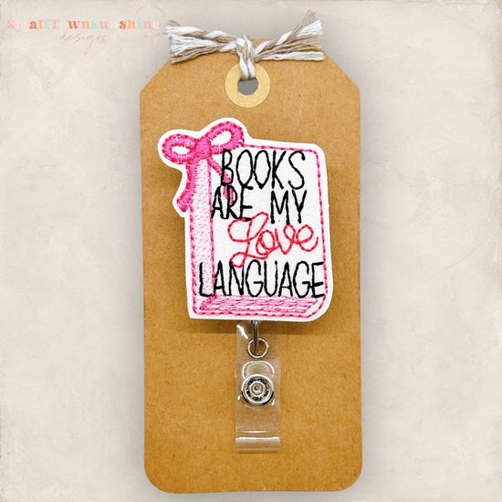 Books Are My Love Language Badge Topper