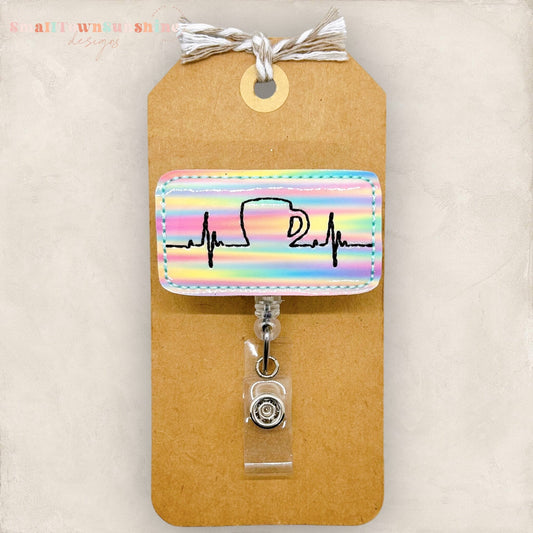 Coffee EKG Badge Topper