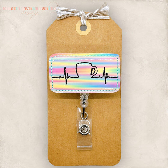 Coffee EKG Badge Topper