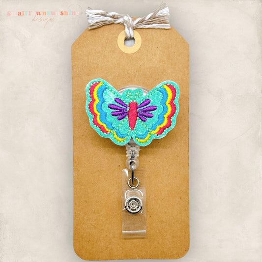 Colorful Butterfly Badge Topper