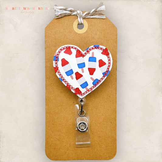 Patriotic Ice Cream Badge Topper