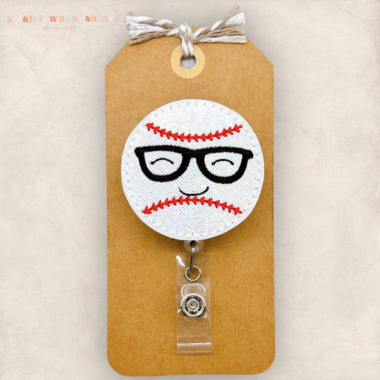 Nerdy Baseball Badge Topper