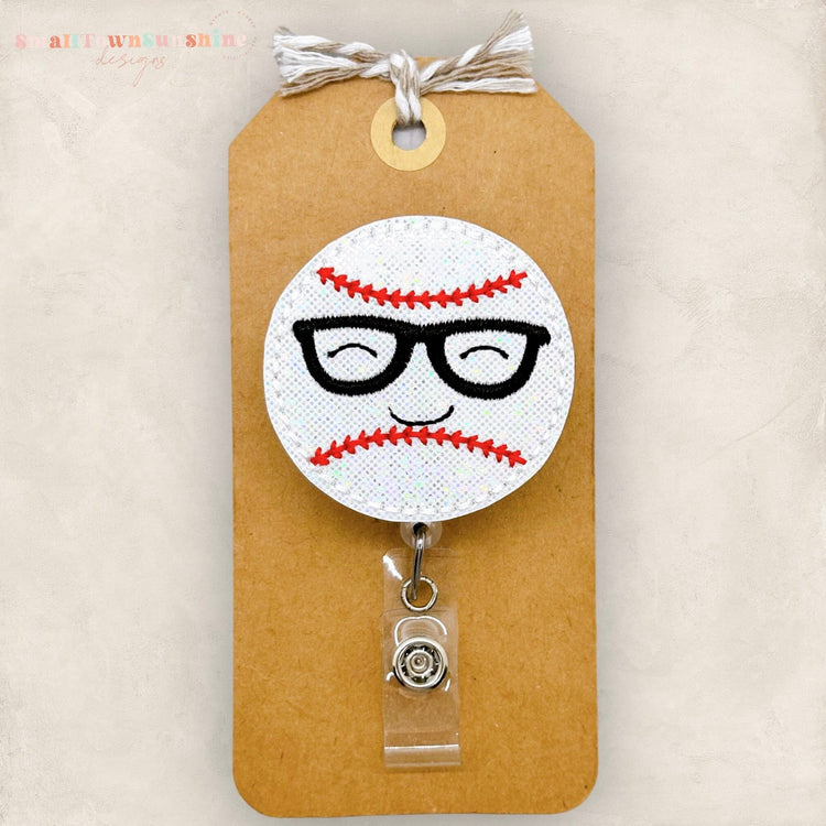 Nerdy Baseball Badge Topper