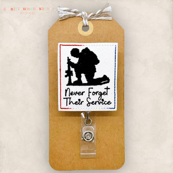 Never Forget Their Service Badge Topper