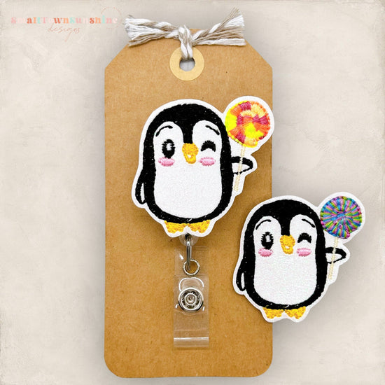 Lollipop Penguin Badge Topper