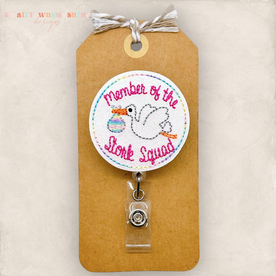 member of the stork squad badge reel