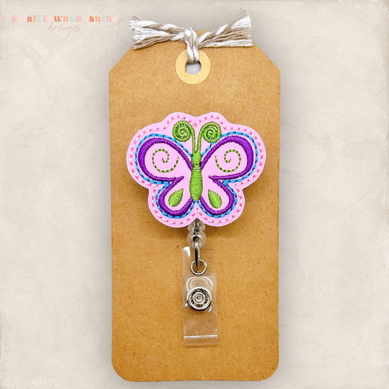 butterfly badge reel