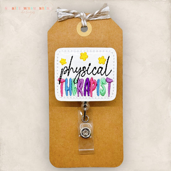 physical therapist badge reel