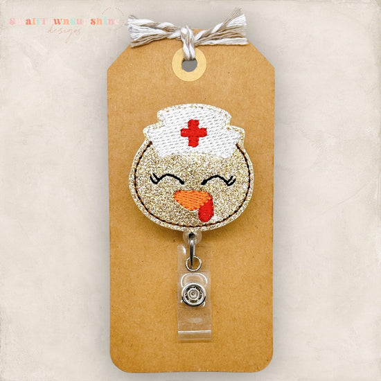 Nurse Turkey Face Badge Topper