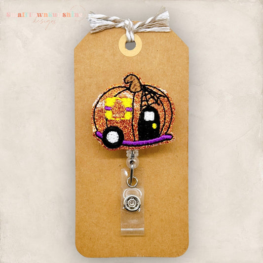 Pumpkin Camper Badge Topper