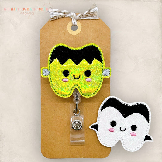 cute halloween teeth for dentists&#39; ID name badges