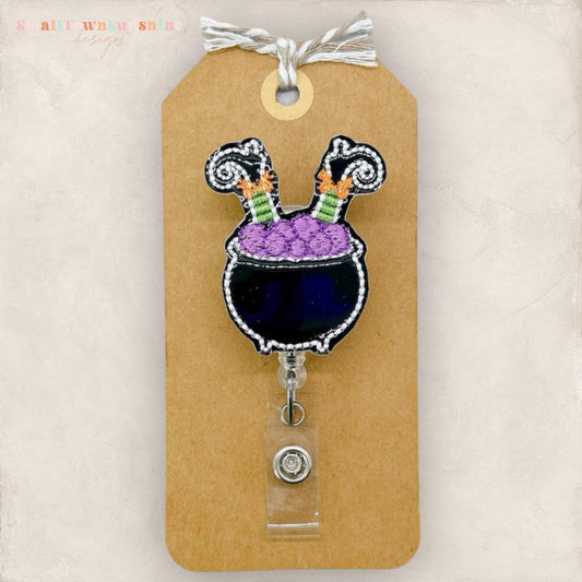 Witches Cauldron Badge Topper