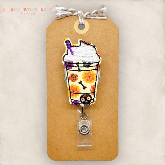 Sugar Skull Latte Badge Topper