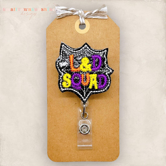 labor and delivery halloween squad badge reel