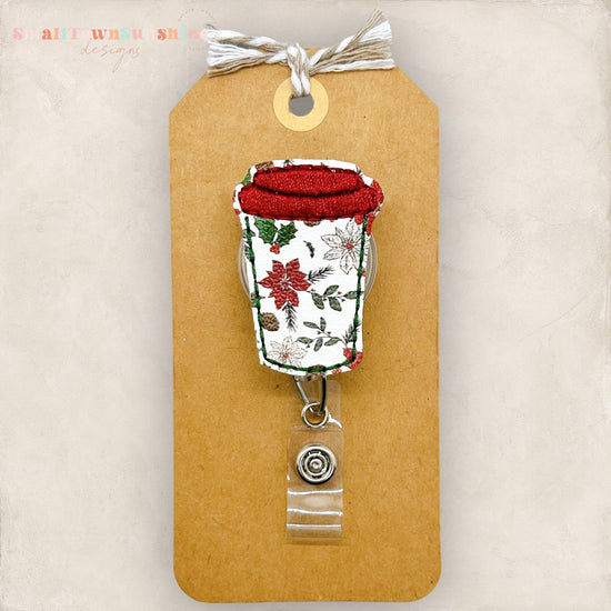 Poinsettia Coffee Badge Topper